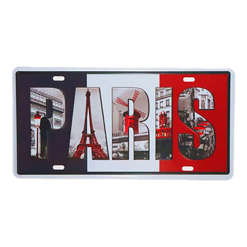 Металлические жестяные знаки винтажные таблички с названием страны и города для