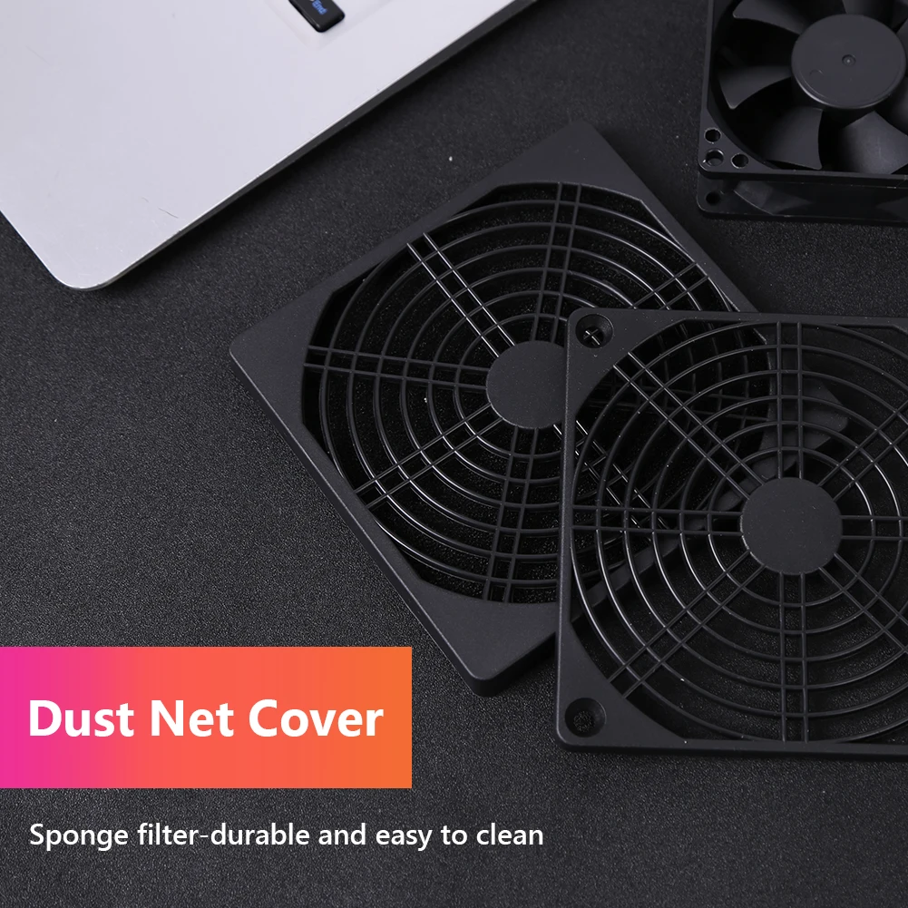 5pcs Desktop Computer Case Fan Dust Filter Replacement 60mm 80mm 90mm 120mm Lightweight Dustproof Grills |