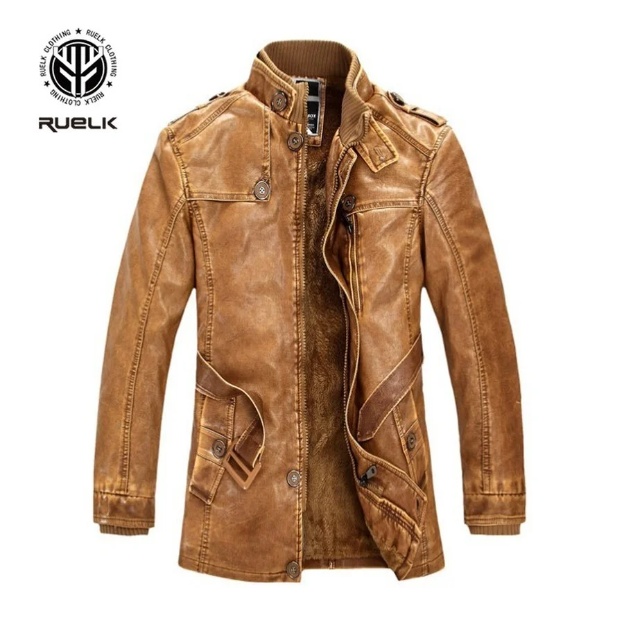 

Winter Men PU Leather Jacket Fashion Streetwear Brand Hight Quality Fleece Lined Motorcycle PU Leather Coats Male Leather Jacket