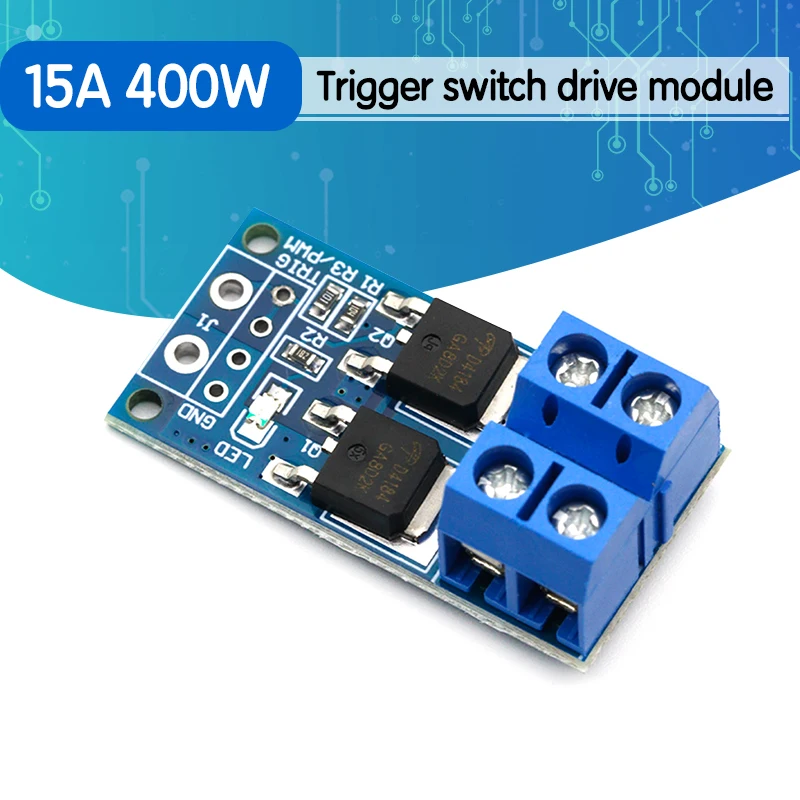 1 шт. 15A 400 Вт MOSFET триггер переключениt приводной модуль PWM регулятор Управление