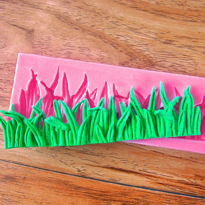 

Grass Decoration Silicone Baked Cake Model Cupcake Molds Decorating Gumpaste Cake Fondant DIY Mould T Topper Clay Chocolate J4D9