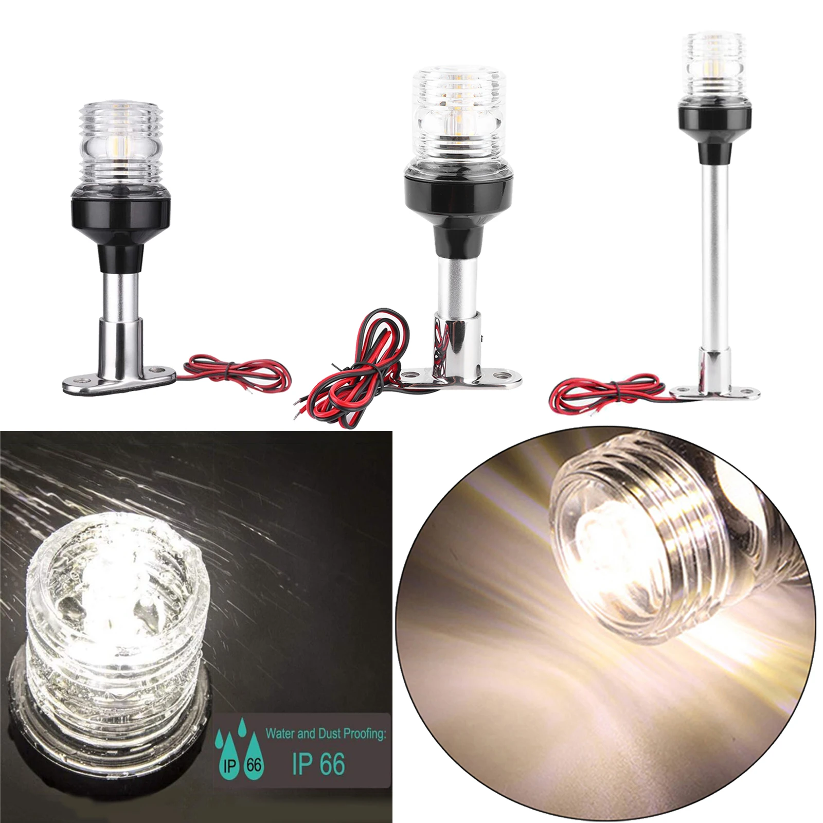 

Fishing Boat Yacht 3 Nautical Mile Navigation Anchor Light Fixed Mount