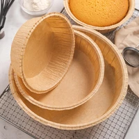 20pcs 6810in paper baking tray chiffon cheesecake disposable cake mold toast bread pan round pastry mould kitchen accessories