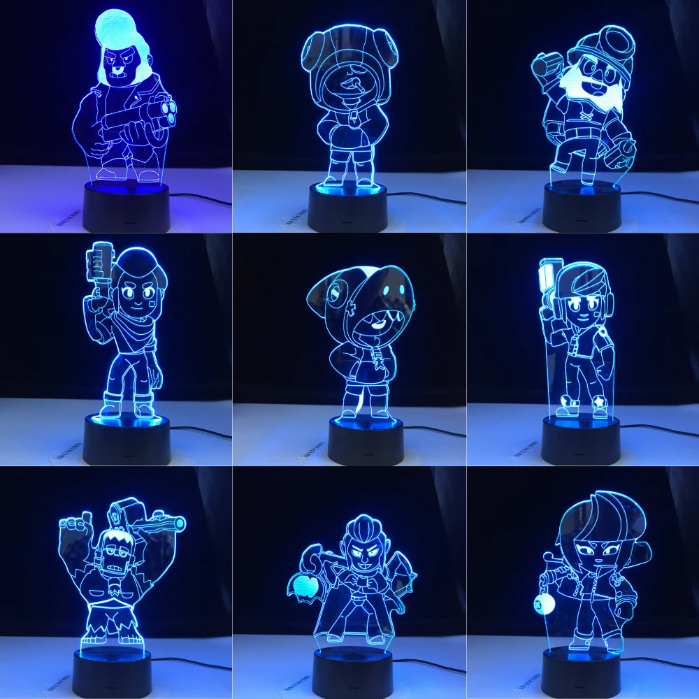 

Latest Supercellsss Game 3D Night Light LED Colors Illusion changing Desk Toy For Kids Birthday Gift Home Decor Dropship