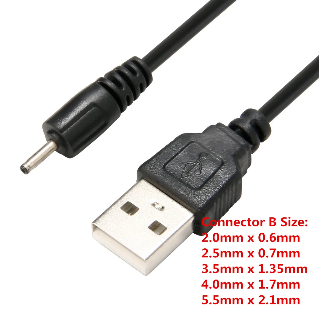 1 шт. USB Папа-папа 2 0/2 5/3 5/4 0/5 5 мм разъем DC 5V Зарядное устройство зарядки Мощность