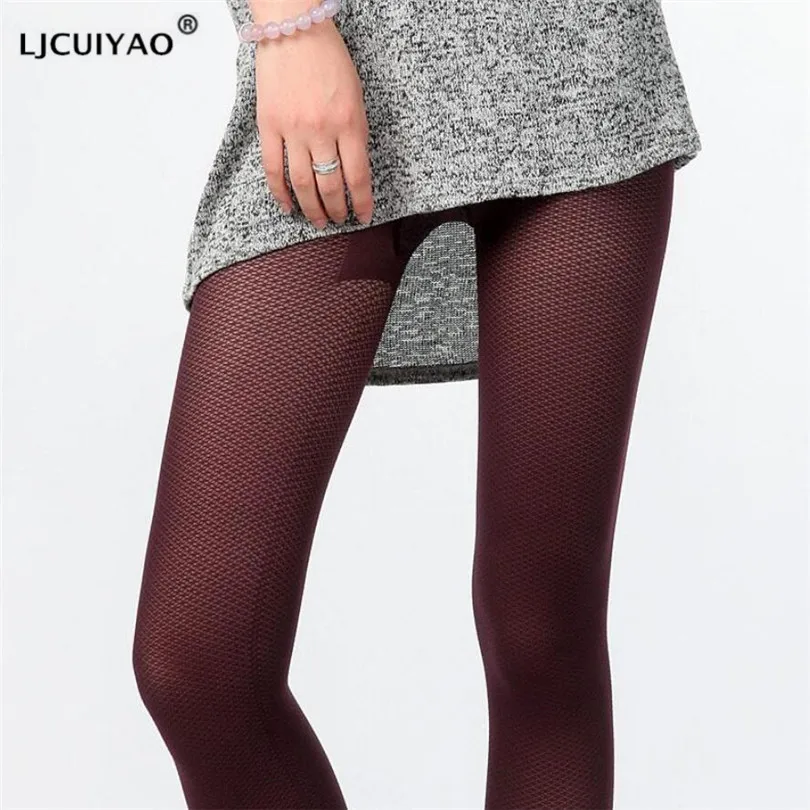 LJCUIYAO колготки в сеточку весна зима женские бархатные Чулочные изделия