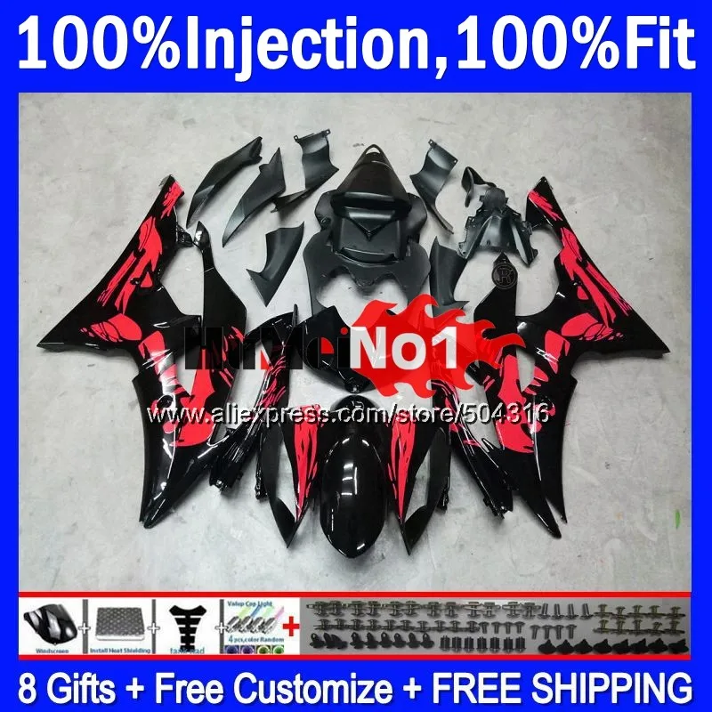 

OEM для YAMAHA YZF R 6 YZF 600 YZF-600 7MC.0 YZF R6 06-07 600CC YZF600 YZF-R6 2006 2007 YZFR6 06 07 OEM Обтекатели женщина цветок