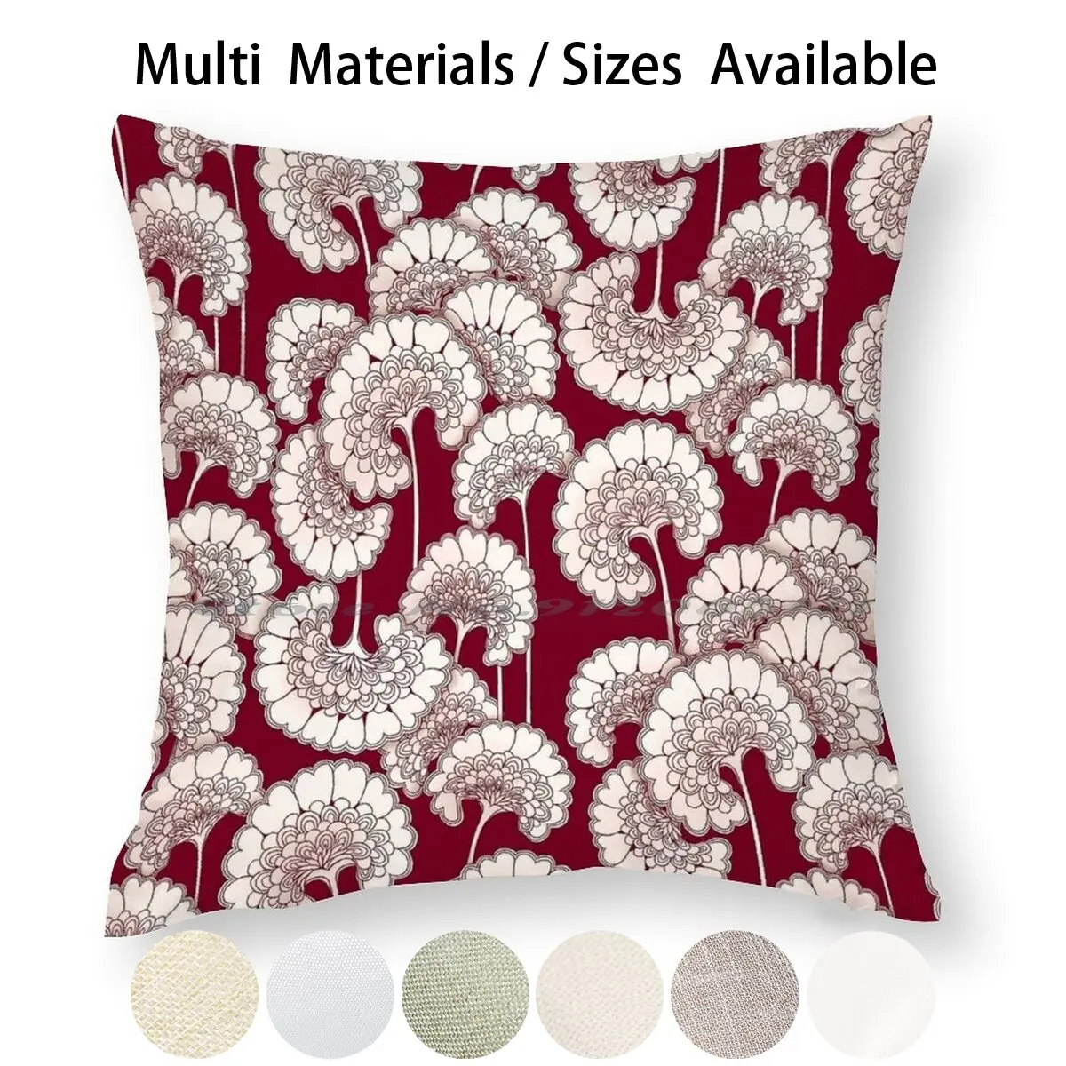 Чехол для подушки из хлопка и льна с принтом |