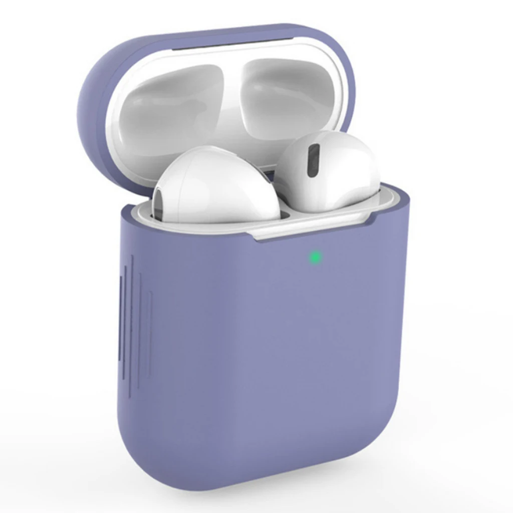 Lavender Для AirPods ТПУ силиконовый Bluetooth беспроводной чехол для наушников Защитный чехол Аксессуары для Apple Airpods зарядная коробка - Цвет: Lavender