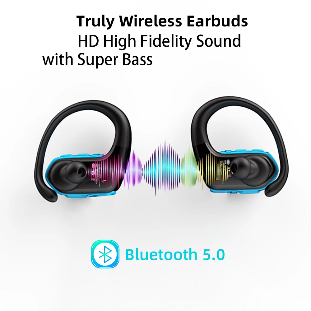 TWS Bluetooth наушники Ralyin M9 беспроводные с 10 часами музыки bluetooth 5 0 спортивные защитой