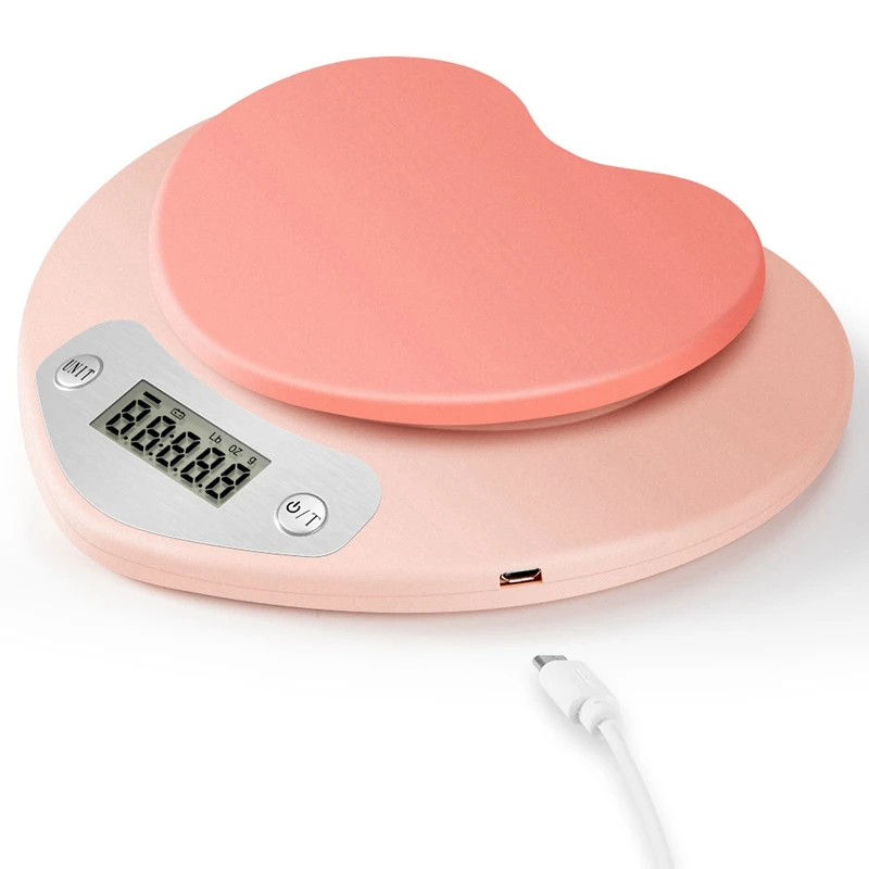 

Электронные кухонные весы, цифровые электронные весы в форме сердца для точного взвешивания продуктов