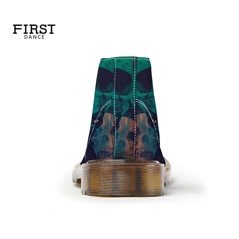 Женские ботинки с принтом черепов модные кроссовки ботильоны на заказ новинка