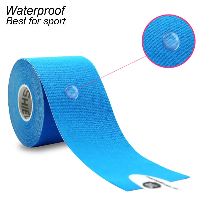 Кинезиологическая лента 5 см х м эластичный бандаж хлопковая клейкая спортивная