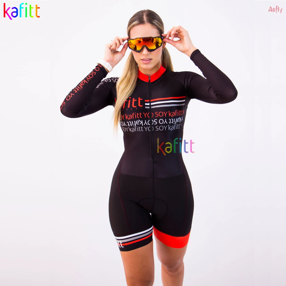 Kafitt триатлона женский с длинным рукавом спортивный костюм горный велосипед