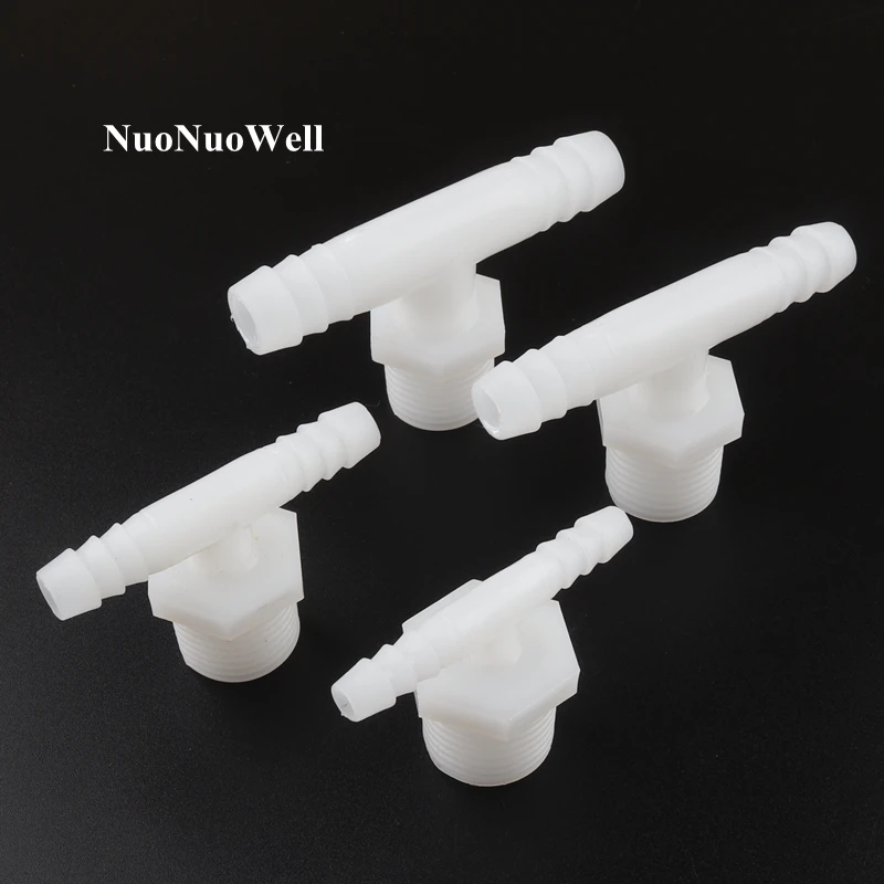 

10pcs/lot G1/2 Male Thread-8~12mm Pagoda Tee Connectors Food Grade PE Pipe Joint Aquarium Fish Tank Air Pump Aerator Hose Joints