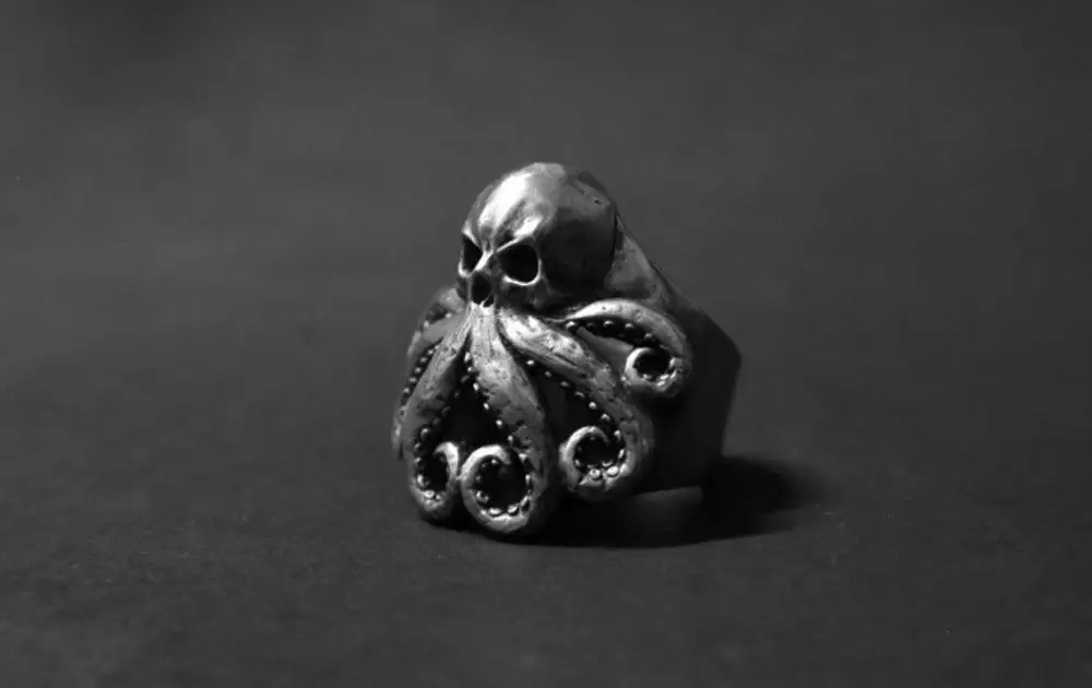 Onlysda Christmas 2020 Charm Halloween Octopus Skull Punk Stainless Steel Seaman Rings Men Anel Puck Jewelry Gift for Sailor images - 6