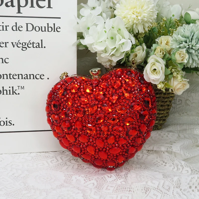 BaoYaFang/красные женские свадебные туфли со стразами и сумочкой в комплекте женская