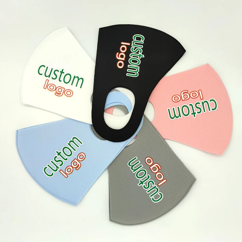 10 шт. изготовленные на заказ маски многоразовый тканевый черный моющаяся ткань