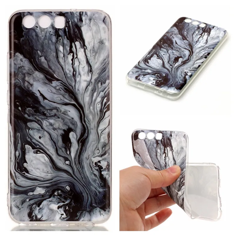 Модный мраморный камень изображение окрашенный узор ТПУ Мягкая задняя Оболочка