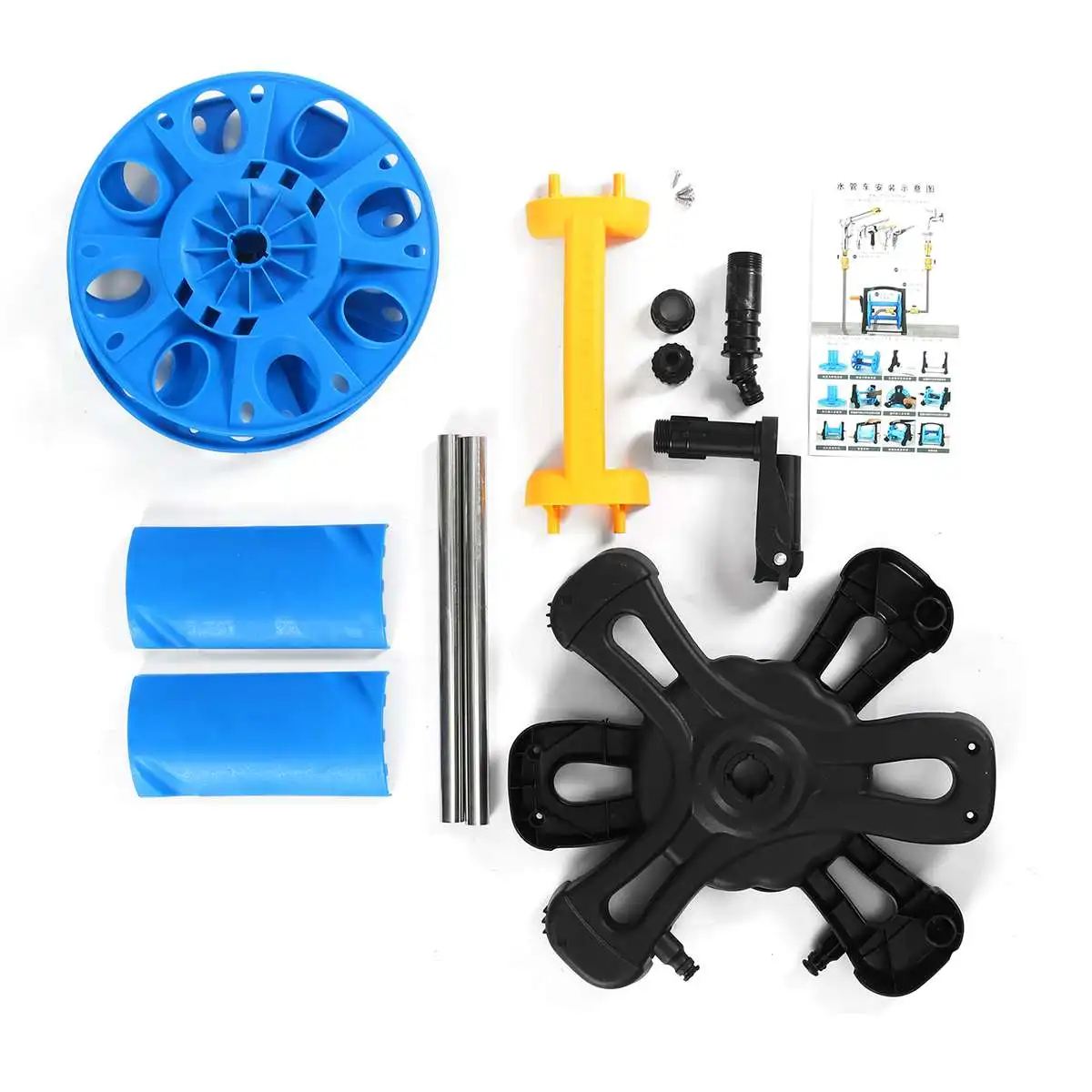 

Portable Garden Water Hose Rack Garden Watering Trolley Washing Truck Hose Car 40M 1/2 Waterpipe Cart Storage Car Washer Tool