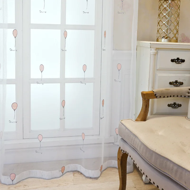 Готовые занавески с вышивкой воздушными шарами тюль для гостиной спальни