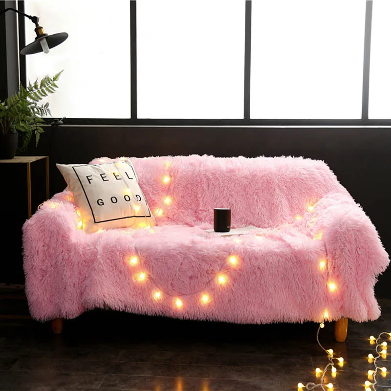 

Warm Winter Adult Children's Bedspread Soft Furry Long Wool Blanket Blanket Faux Fur Bedspread Sofa/bed/sofa Blanket Furry