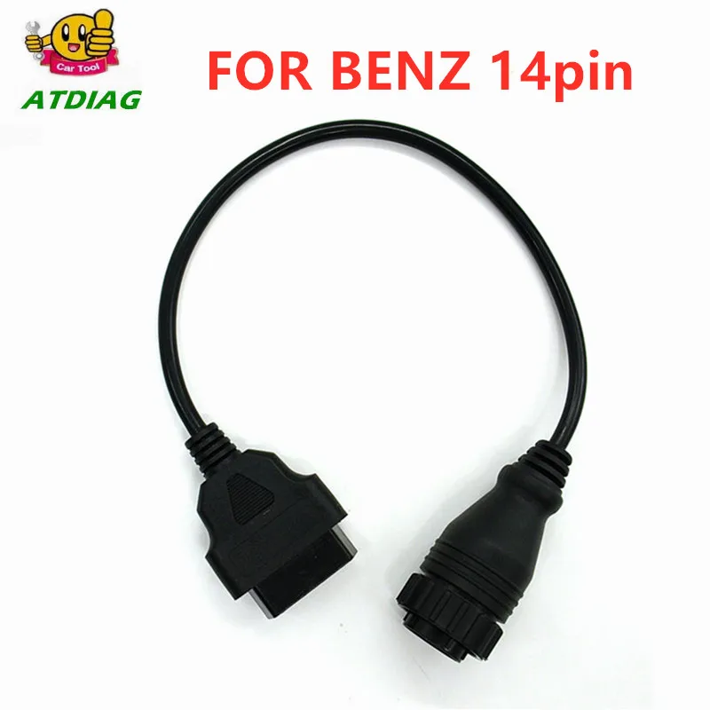 

For Mer-cedes FOR BE-NZ Sprinter 14pin To 16Pin car Diagnostic cable 14 Pin To OBDII OBD2 OBD II ODB 2 16 Pin Adapter