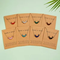 rinhoo geometric moon colorful resin pendant necklace for women men simple fashion jewelry birthday gift