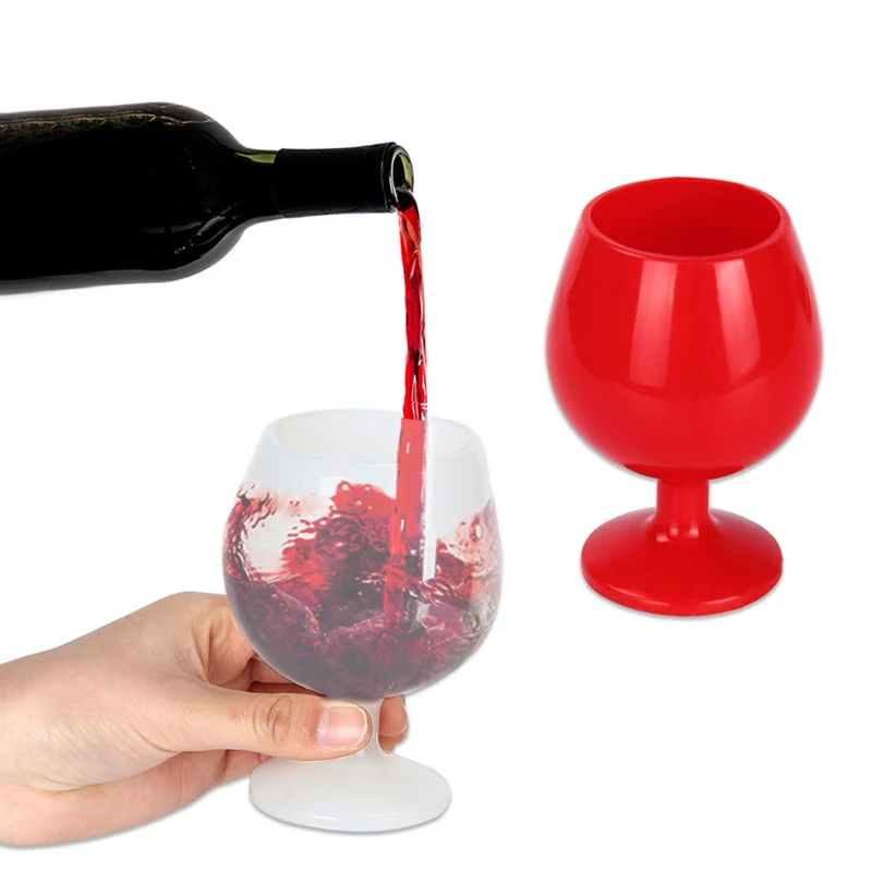 Силиконовые бокалы для вина-уличные резиновые вина 100% безопасные складные