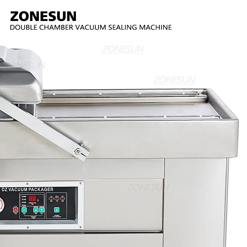 

ZONESUN Vacuum Food Sealer Automatic Double Chamber Bags Packaging Machine Vacuum Printing Sealing Machine