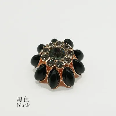 Resin Flower Rhinestone Wedding Decoration Buttons For Clothing Metal Buttons DIY Coat Sweater Buttons For Clothing Accessories - Цвет: E