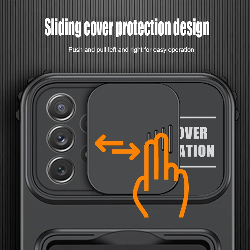 Rzants For Samsung Galaxy A32 A52 A72 4G 5G Case Slide Camera Protector Shockproof Card Slot Holder Wallet Phone Cover | Мобильные