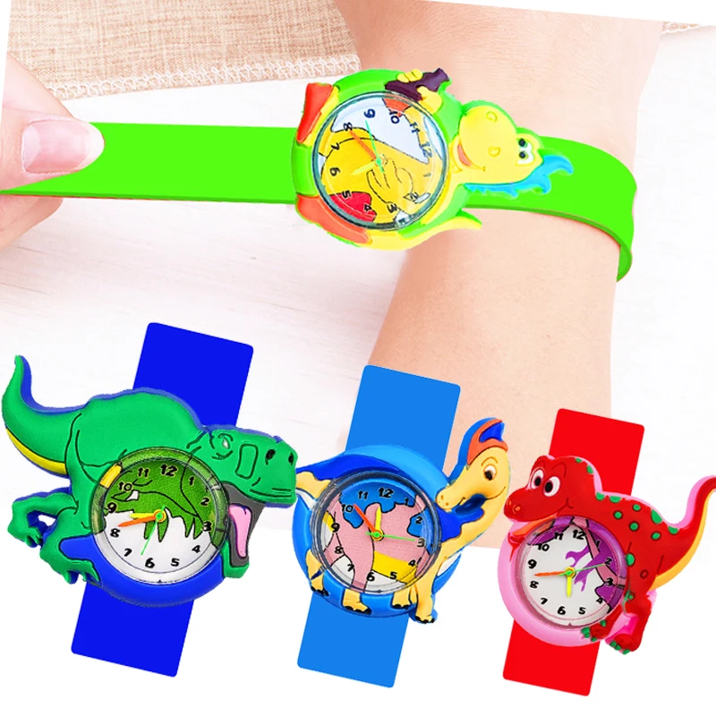 Free Shipping 99 Styles Cartoon Children Watch Baby Learn Time Toy Kids Slap Watches Boys Girls Christmas Gift for Kid Aged 1-15 images - 6