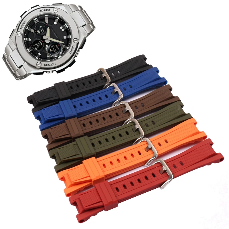 Pаспродажа Ремешок резиновый для Casio GST S120 W300GL S110 B100