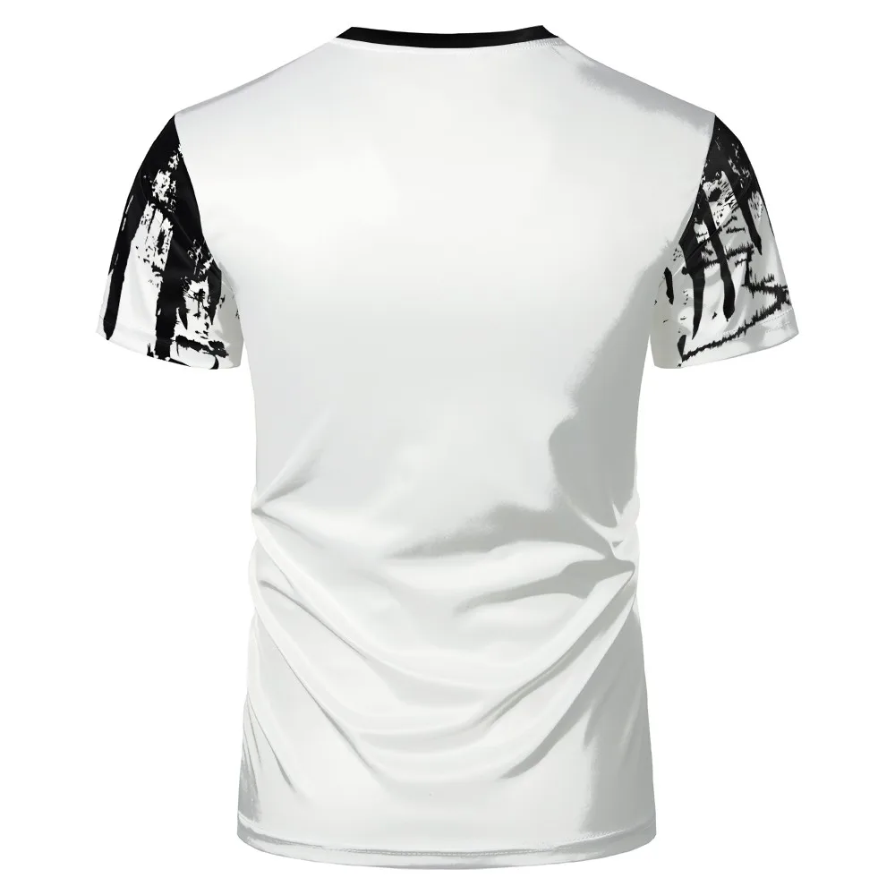 

European and American trend I can't breathe 3D printed t-shirt men's casual breathable T shirt round neck short sleeve T-shirt