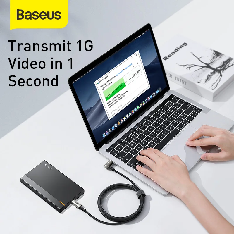 Кабель Baseus PD 3 1 100 Вт с USB Type C на для быстрой зарядки 4 0 шнур MacBook iPad Pro 4K @ 60 Гц USB-C Type-C