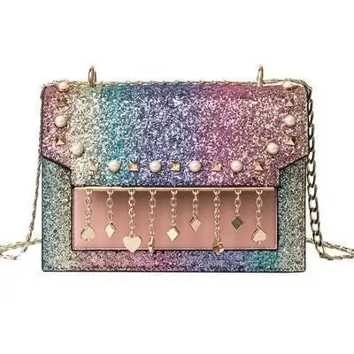 

2021 New Woman One Shoulder Underarm Bag Trend Print PU Chain Diagonal Small Bag Luxury Designer High Quality Handbag