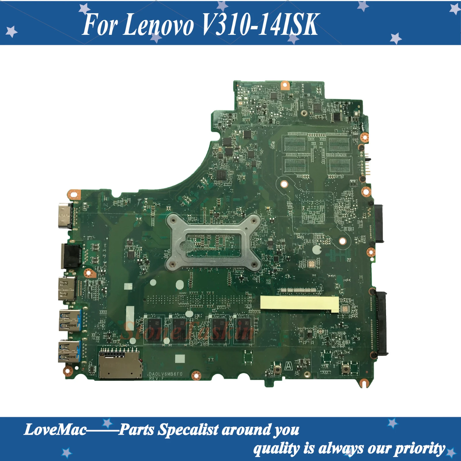 Высокое качество FRU:5B20L59381 DA0LV6MB6F0 для Lenovo V310-14ISK материнская плата ноутбука SR2EU I3-6100U