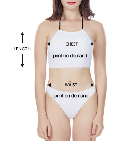 

Custom Made Bikini Set Sublimation Printing New Womens Bikinis Swimsuit