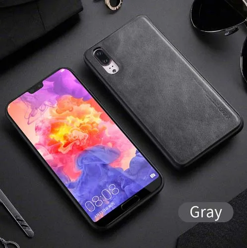 grey phone case Для huawei P30 Pro чехол X-Level мягкая роскошная кожаная защитная задняя крышка для huawei P20 Pro Чехол для huawei mate 20 Pro Funda - Цвет: grey phone case