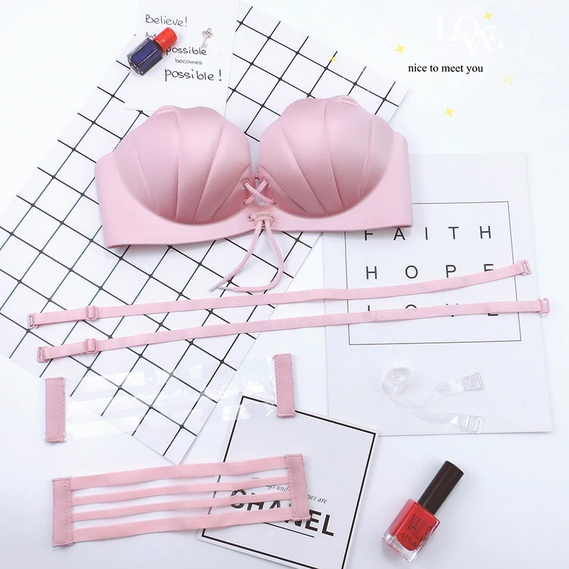 Сексуальный бесшовный бюстгальтер массажное нижнее белье женский супер пуш ап