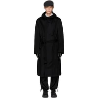 man autumn winter new fund is classic contracted city youth wool jacket connects hat in long loose coat restoring ancient ways
