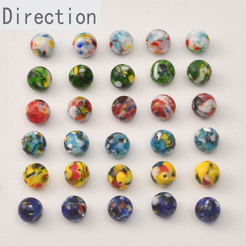 

10 мм масляная живопись акварельные Стеклянные круглые бусины diy браслет ожерелье ювелирные изделия бисер подвеска аксессуар материал