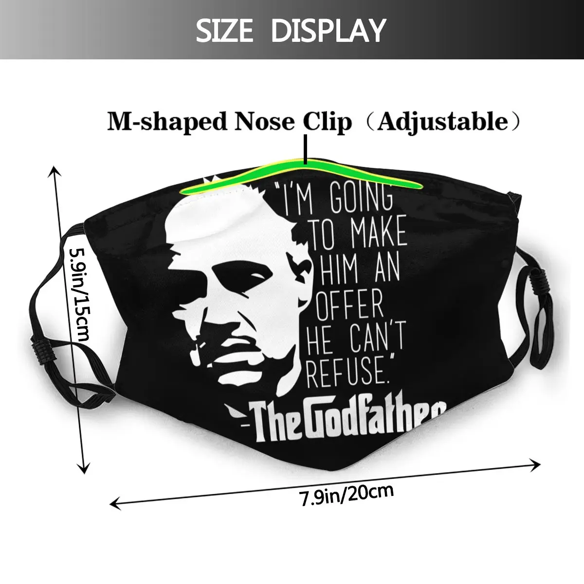 Новый заказной Vito Corleone The Godfather со сменными фильтрами PM2.5 маска для лица с