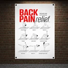 Схема анализа шагов при облегчении боли в спине, баннер, флаг, постер для упражнений, настенная диаграмма, Настенная картина, настенная роспись
