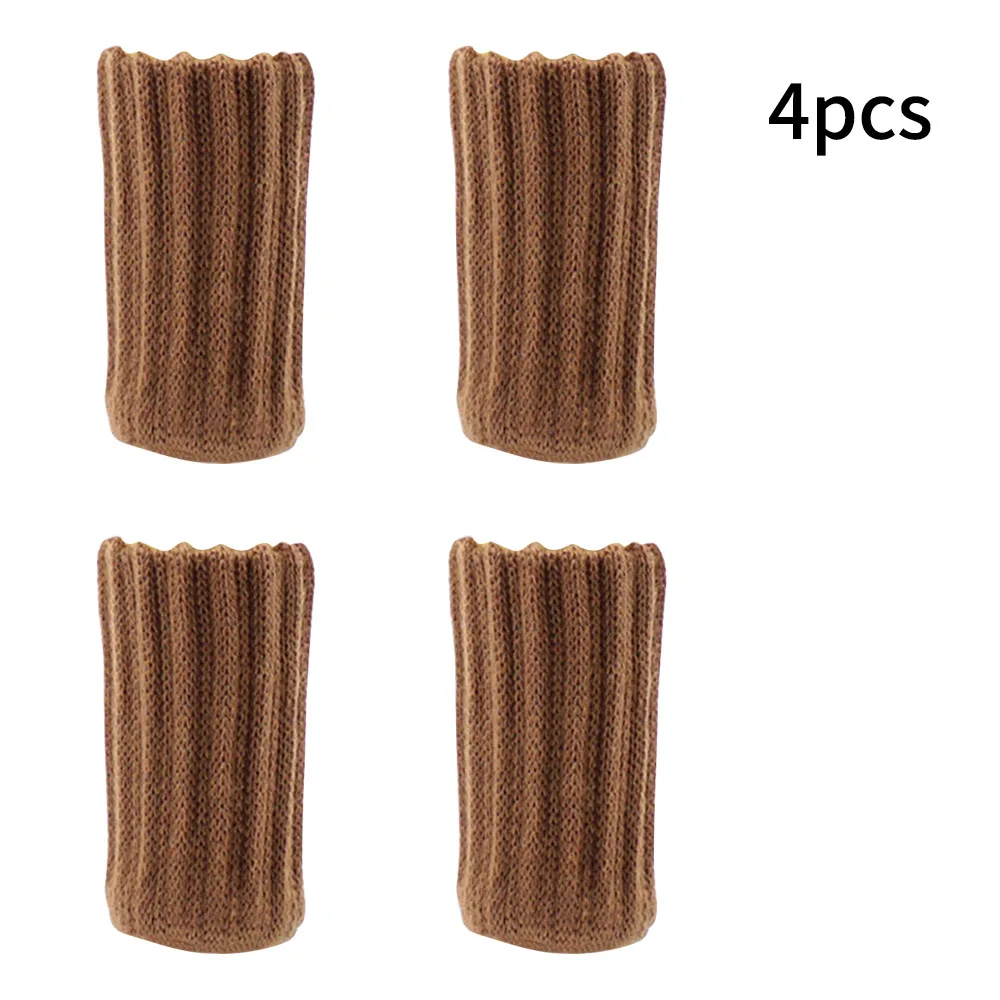 Носки для ножек мебели 4 шт. вязаные протекторы стула Нескользящие Чехлы стола