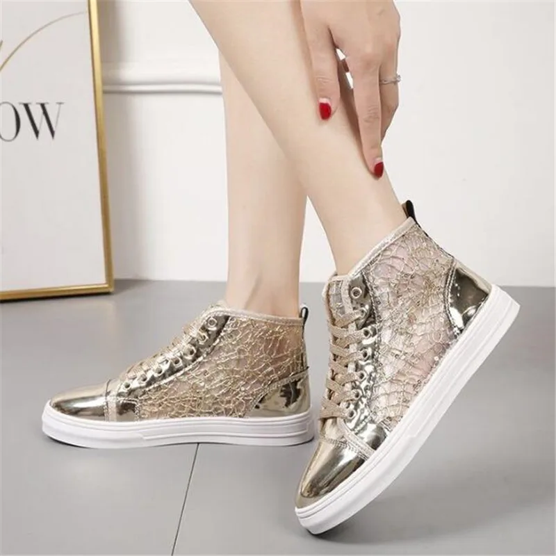 

Summer women's shoes new lace high-top shoes mesh breathable womens casual shoes sports running women platform sneakers loafers