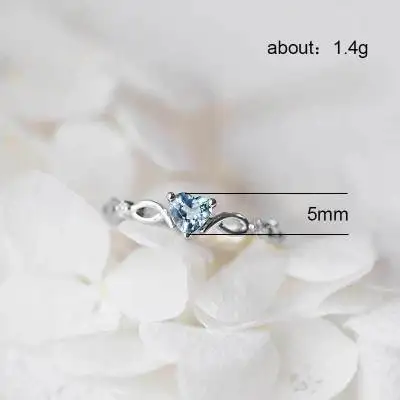 

Huitan Simple Heart Ring For Women Female Cute Finger Rings Romantic Birthday Gift For Girlfriend Fashion Zircon Stone Jewelry