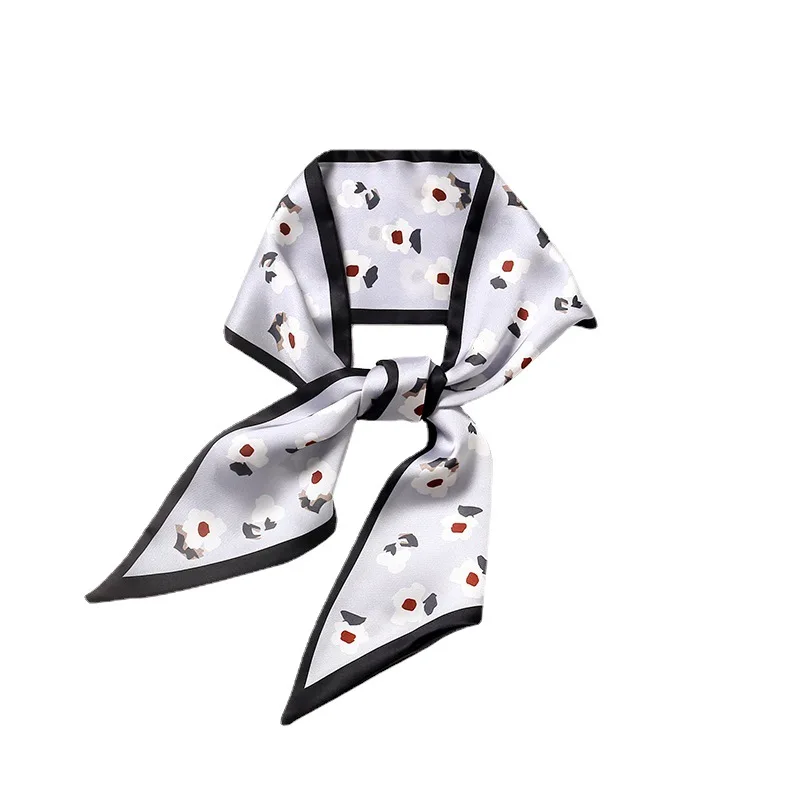 

New Style Hair Band 9.5 * 98cm Silk Scarf Spring and Summer Korean Style Thin Narrow Hair Band Strip Small Silk Scarf Hair Band