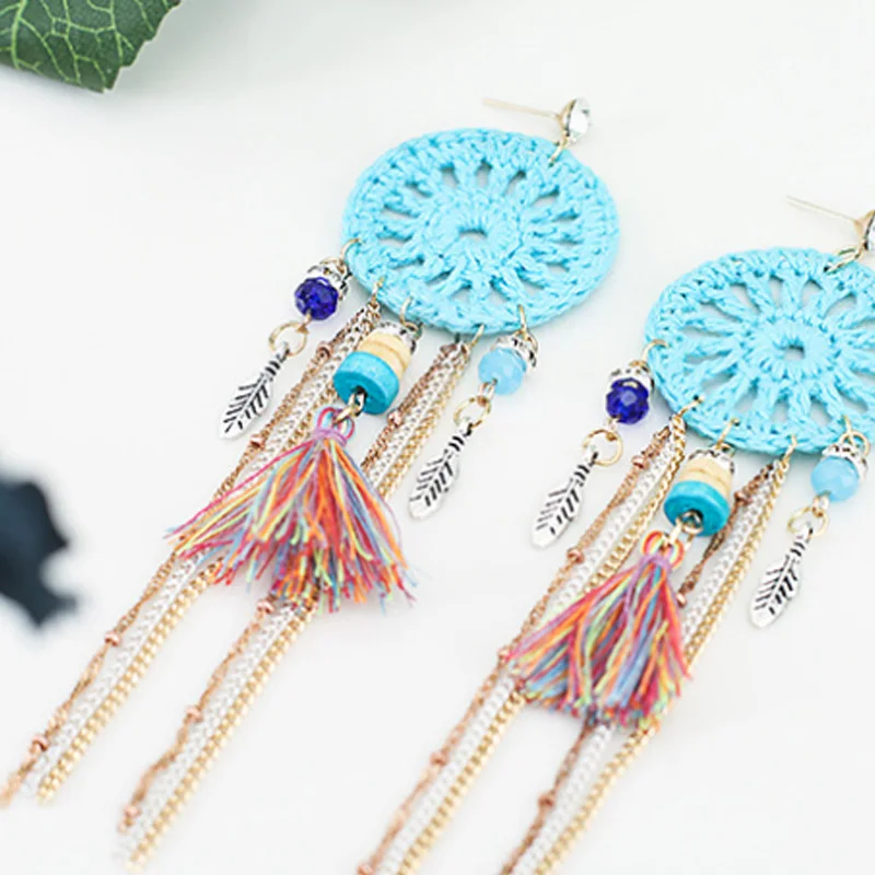 Индийский Ловец снов Европа и Америка Изысканный Хранитель ручной работы серьги